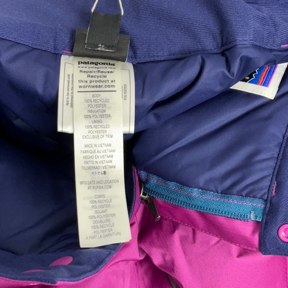 Patagonia Girls Snowbelle Pants Amaranth Pink NWT Size S (7-8) - Picture 5 of 14